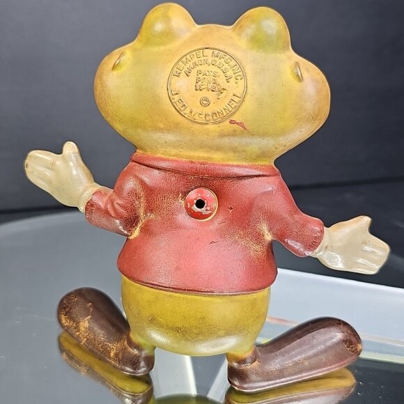 Vintage 1948 REMPEL “Froggy The gremlin” Rubber Squeaky Toy 5’’ USA Rare - Picture 3 of 10